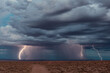 Lightning storm in the desert