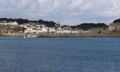 Poster - boats in the harbor of Belle Ile in Brittany 