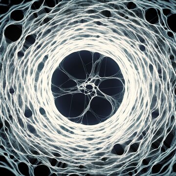 Abstract organic structure. Geometric background. Black and white pattern. 3d rendering digital illustration