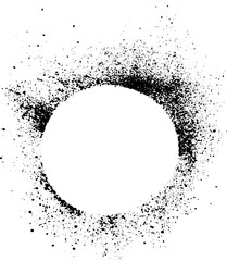 Poster - abstract black ink sprayed on a transparent background. square design elements for copy space frame. the grunge paint brush collection for creative design