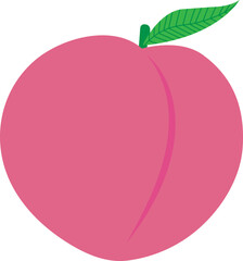 Wall Mural - Peach VECTOR ILLUSTRATION. peach IMAGE OR CLIP ART.