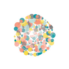 Fototapete - Abstract dotted circle. Vector background. Halftone effect modern design. Simple trand color