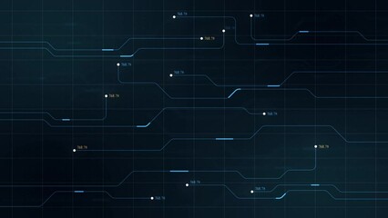Poster - Abstract digital dot line particle data background connecting technology concept.Innovative data transmission graphics of the future.