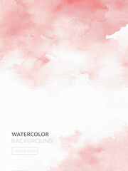 Wall Mural - Pink abstract watercolor background template with copy space for book covers or invitation cards