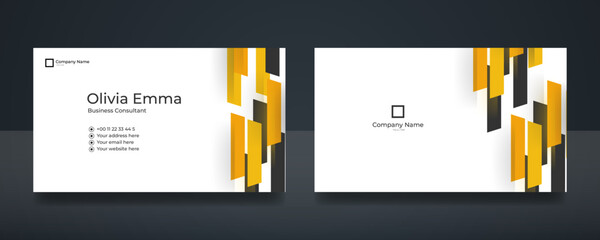 Wall Mural - modern business card design . double sided business card design template . business card inspiration