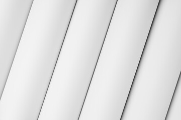 Poster - white abstract geometric background with soft light diagonal smooth tubes or stripes as pattern. sim