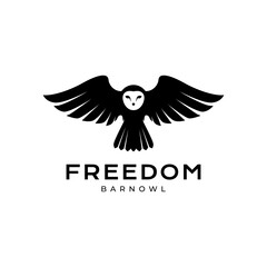 Wall Mural - modern flying owl logo design