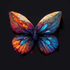 Wall Mural - Colorful abstract tropical butterfly