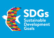 SDGsをイメージしたシンプルなロゴマーク　鳥　水色背景