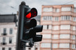 Leinwandbild Motiv Traffic light on red