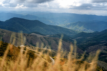 Canvas Print - Beautiful autumn mountain landscape, green hills of Kapaonik in Serbia