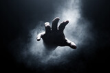 Fototapeta Sport - Human hand on dark background