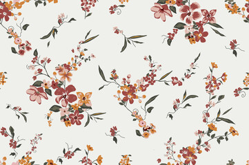 Foy flowers in pattern white 