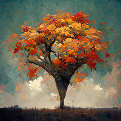 Poster - Vibrant fall foliage