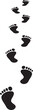 Footprints in the Sand design png illustration