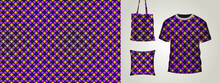 Textile Vintage Fabric Vector Purple Check Colorful Modern Geometric And Ornaments Patterns Background