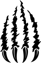 Monster Claw Black White Png Illustration