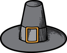 Black Pilgrim Hat Png Illustration