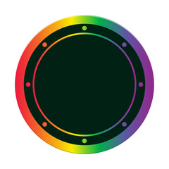 Wall Mural - rainbow lgbt round frame