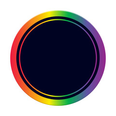 Sticker - rainbow lgbt round frame