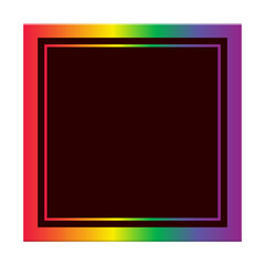 Canvas Print - rainbow lgbt square frame