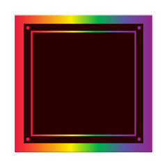 Sticker - rainbow lgbt square frame