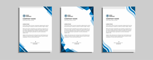 Sticker - modern corporate letterhead template design