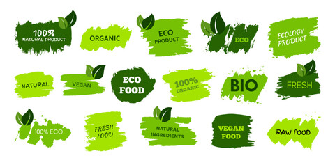 Green natural bio labels