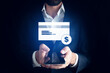 © ARAMYAN - Business people using mobile phone with credit card