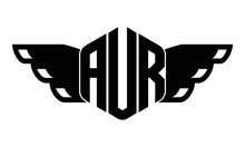 AUR Three-letter Butterfly Iconic Logo Design Vector Template | Polygon Logo | Monogram Logo | Abstract Logo | Wordmark Logo | Letter Mark Logo | Business Logo | Typography Logo | Flat Logo | Symbol  