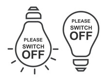 Please Switch Off Electricity, Save Energy Banner.