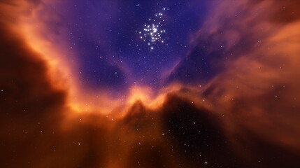 Wall Mural - cosmos is a nebula of gas, stars planets and galaxies. expansion of the universe 3d render