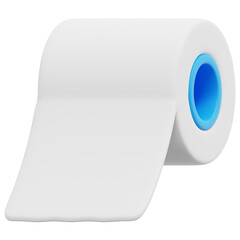 Wall Mural - toilet paper 3d render icon illustration