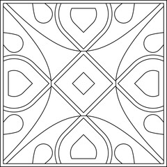 Wall Mural - Geometric Coloring Page M_2208006
