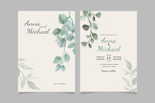 Set Of Card With Green Flower Rose And Leaves. Wedding Ornament Concept. Floral Poster Invitation. Vector Decorative Greeting Card Or Invitation Design Background.