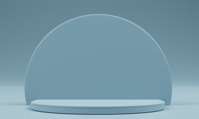 Poster - simple minimalist podium scene for product presentation on 3d rendering