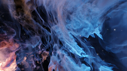 Wall Mural - 3d render space galaxy cloud cosmos realistic illustration background