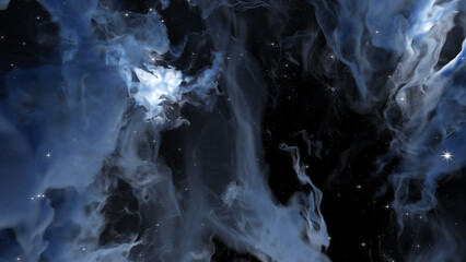 Wall Mural - 3d render space galaxy cloud cosmos realistic illustration background