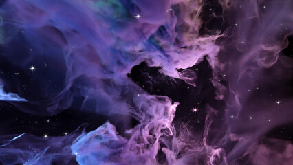 Wall Mural - 3d render space galaxy cloud cosmos realistic illustration background