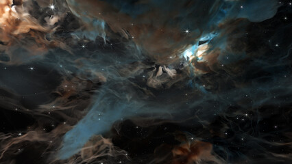 Wall Mural - 3d render space galaxy cloud cosmos realistic illustration background