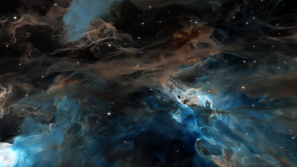 Wall Mural - 3d render space galaxy cloud cosmos realistic illustration background
