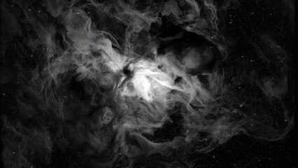 Wall Mural - white 3d render space galaxy cloud cosmos realistic illustration background