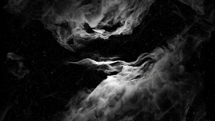 Wall Mural - white 3d render space galaxy cloud cosmos realistic illustration background