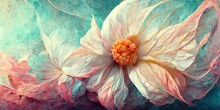 A Flower Of Passion Pastel Colors Round Illustration Design