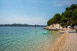 Dalmatian coast crystal sea water