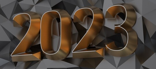 Poster - 2023 text flyer design on graphic