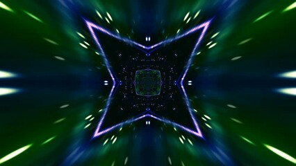Wall Mural - abstract blue and green kaleidoscope motion graphics background