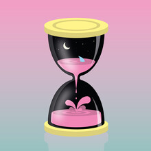 Hourglass With Shark Swimming Inside
