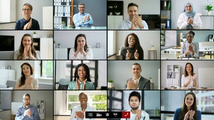 Poster - Video Conferencing Call Clapping Hands