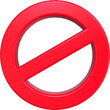 Prohibition 3D Icon